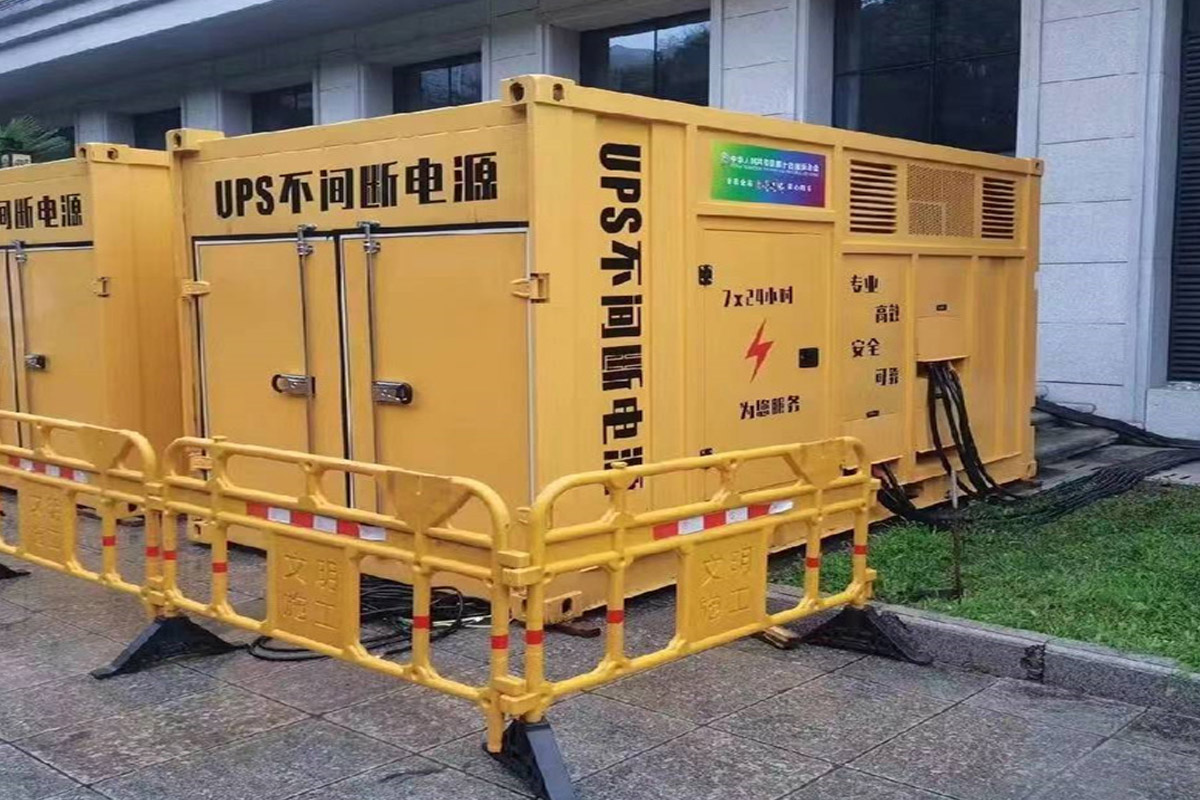 合山发电机租赁施工现场