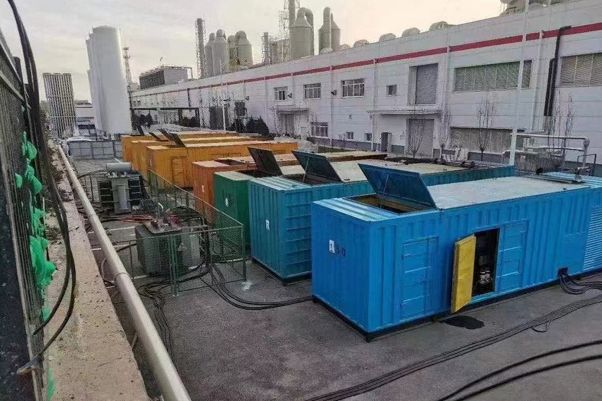 合山发电机租赁施工现场